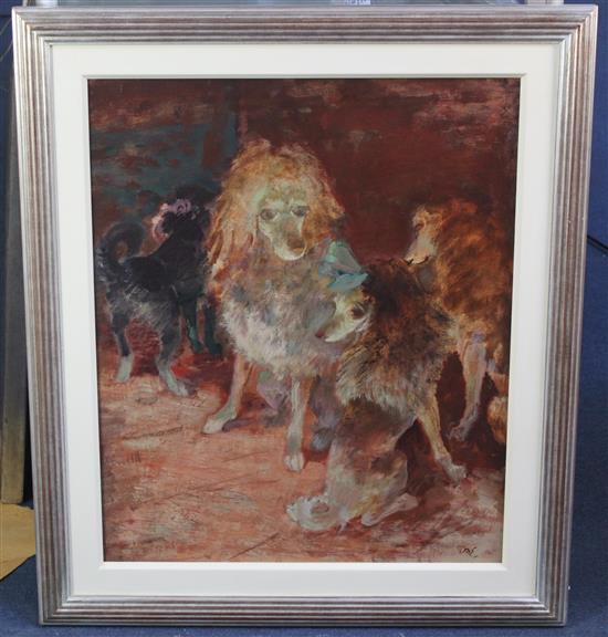 § Kurt Meyer-Eberhardt (1895-1977) Circus dogs, 24 x 19.5in.